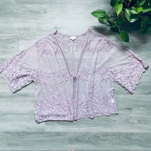 Lavender Boho Lace Kimono